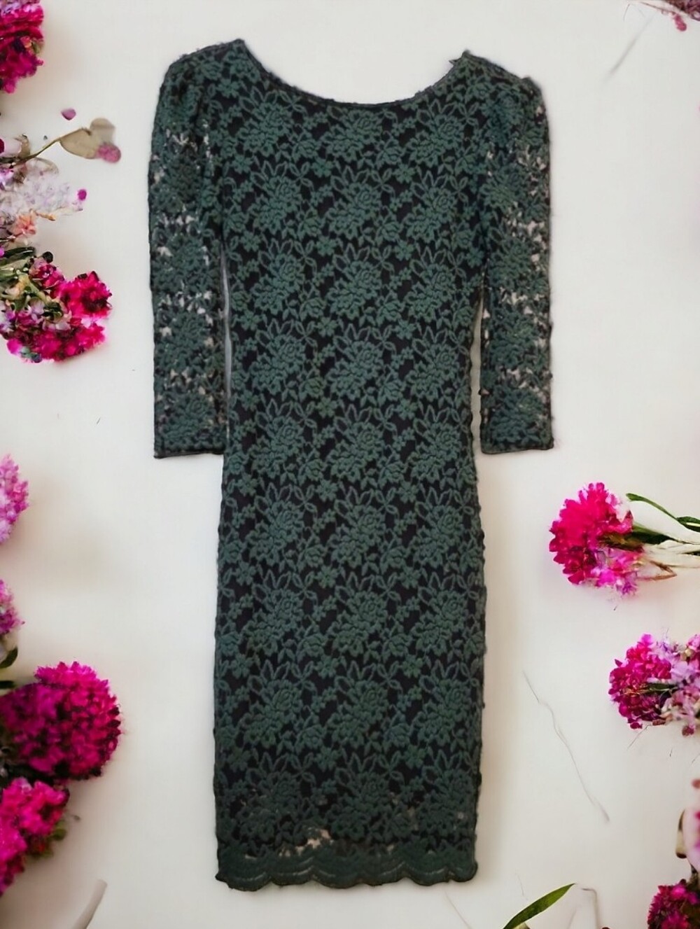 B. Darlin Open Back Lace Body Con Dress